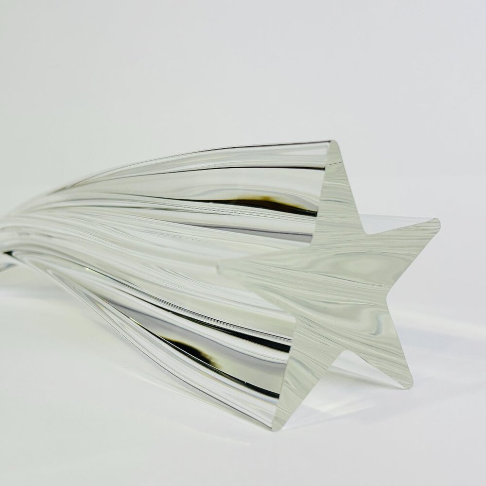 Steuben Starstream Star Art Glass Sculpture Neil Cohen 1988 11" Long